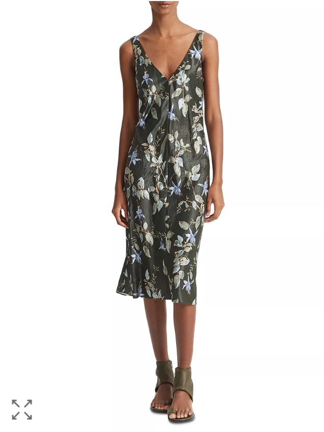 Vince Black Japanese Floral Inlay Aesthetic Dress - Nwot, Size (Size 2-8)